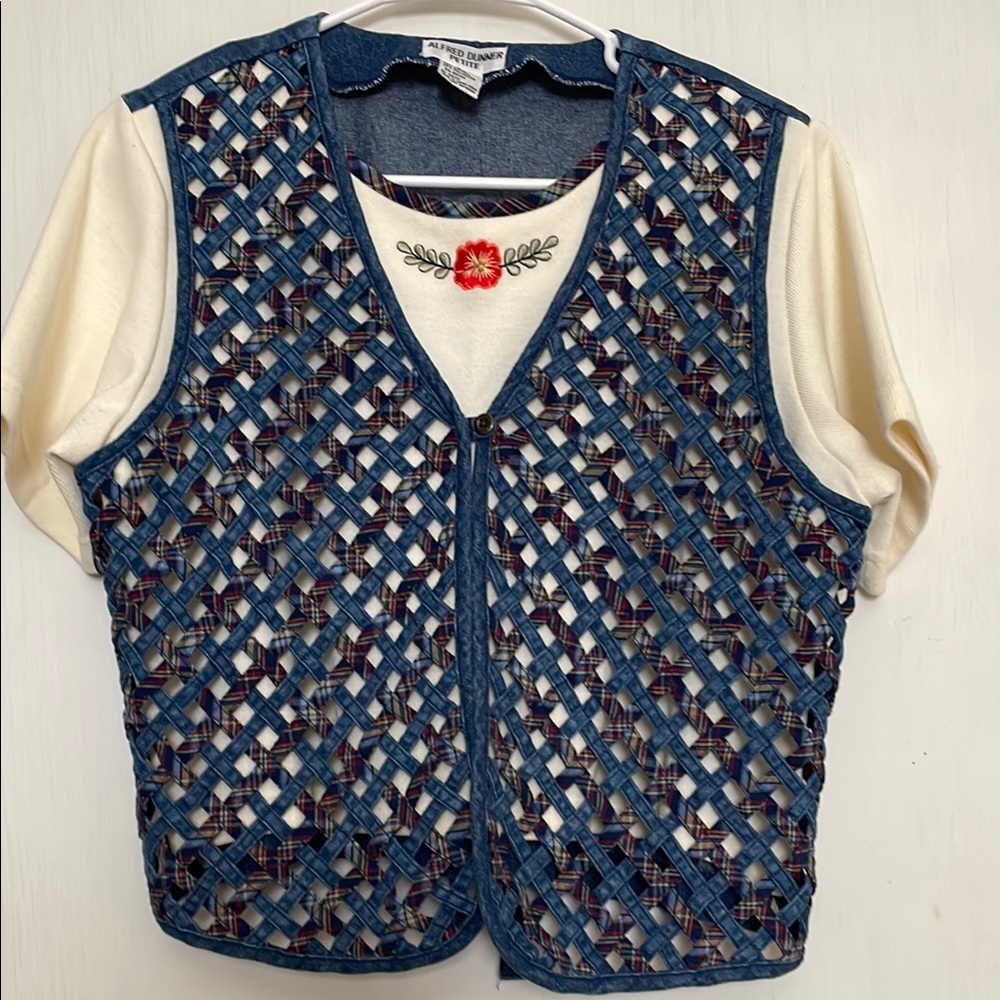 Alfred Dunner Blue Denim Vest